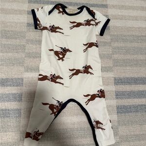 TBBC Racehorse Keeneland Print Baby Romper 3-6 month